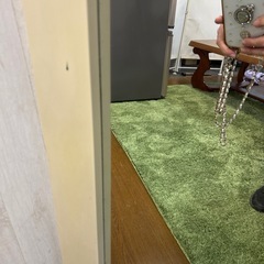 【リユース☆エコちょっぷ】木製　ホワイト　大型　ミラー　姿見　鏡の画像