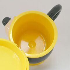 Disney On Ice 両手持ちマグカップ ミッキーマウス バンドリーダー 蓋付き 1998年 黄色 ABS樹脂 258mL 札幌市 清田区 平岡の画像