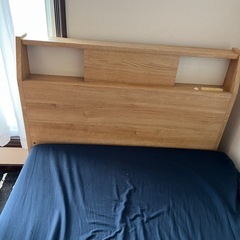 シングルベッド　ベッドフレーム　マットレス付きの画像