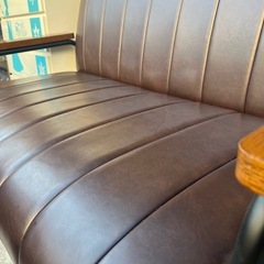傷・汚れに強い 2人掛けソファ(ステイン2KD Nシールド DBR) / 2 Seater Sofa Stain2 KD N-Shield Dark Brown Fake Leather Style 合皮 ニトリ NITORI 美品 2シーター 2P 2人がけ アームソファ アイアン スチール レザー調 ブラウン リビング カフェ風 モダン ヴィンテージ 北欧 男前 西海岸 コンパクトソファ アームレスト 2025年11月購入　 の画像