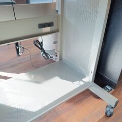 YAMAZEN　パソコンデスク　PCデスク　山善　棚付き　コンセント付　キャスター　サイズ（約）幅80×奥55×高131　　■近隣配送無料 買取GO‼　栄和店の画像