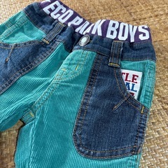 コーデュロイ長ズボン 90 グリーン系の画像