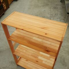 ≪NX029ジ限≫ 木製棚/オープンラック 幅75cm　　75x30x118.5cm/ナチュラル/飾り棚/中古家具/仙台港インター降りてすぐ/リユースストレージ仙台の画像