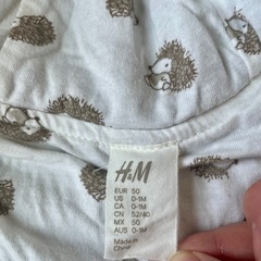H&M ロンパース ジャンプスーツ くま耳　50の画像