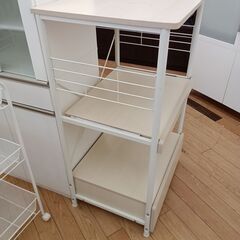 ★リユースのサカイつくば店★TK7593  レンジ台 ナチュラル H100×D48×W60 クリーニング済みの画像