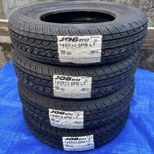 【未使用】YOKOHAMAタイヤ　4本JOB RY52 145R12 6PR　