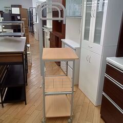 ★リユースのサカイつくば店★TK7595  レンジ台 ナチュラル H142×D42×W49 クリーニング済みの画像