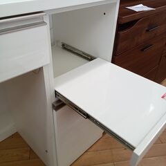 ★リユースのサカイつくば店★TK7596 NITORI レンジ台 ホワイト H202×D50×W100 クリーニング済みの画像
