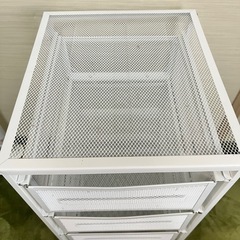 スチール　メッシュ　３段　収納の画像