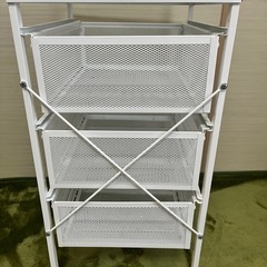 スチール　メッシュ　３段　収納の画像
