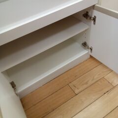 ★リユースのサカイつくば店★TK7599  レンジ台 ホワイト H89×D40×W60 クリーニング済みの画像