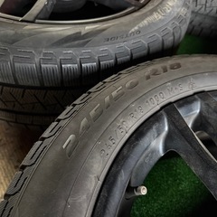 【BMW X3にて使用】ピレリ アイスアシンメトリコ スタッドレス　245/50R18ランフラットの画像