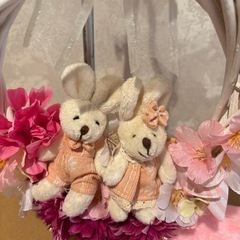 うさぎちゃんリースとカチューシャの画像