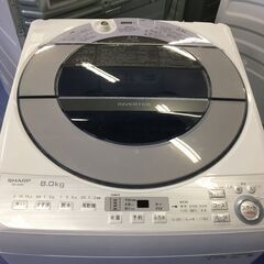 ★リユースのサカイ横浜南店★YM1689 SHARP 洗濯機 ES-GV8C-S 8㎏ 19年製 動作確認／クリーニング済みの画像