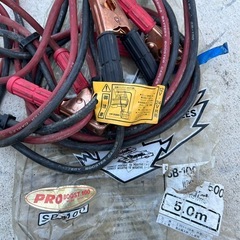  ブースターケーブル  12/24V 120A 5.0ｍ 軽自動車から大型乗用車まで ハイブリット車対応 フルカバークリップの画像