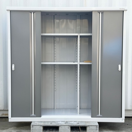 PSJ556◇イナバ◇大型◇物置◇鍵付◇シンプリー◇長物収納タイプ◇高さ190.3cm 奥行 61.5cm◇収納庫◇倉庫◇チャコールグレー◇MJX-196E