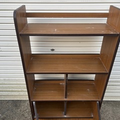 昭和レトロ　木製本棚の画像