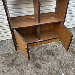 昭和レトロ　木製本棚の画像