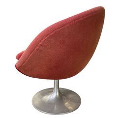 回転イス チェア 椅子 レトロ アンティーク 赤★S3503Aの画像