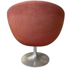 回転イス チェア 椅子 レトロ アンティーク 赤★S3503Aの画像