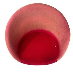 回転イス チェア 椅子 レトロ アンティーク 赤★S3503Aの画像