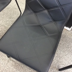 【ニトリのセーラルシリーズ】ダイニングセット ニトリ　NITORI DTセーラル　食卓テーブル リビングテーブル セラミック天板　アイアンフレーム　イス2脚：グレー/ブラックの画像