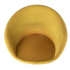 回転イス チェア 椅子 レトロ アンティーク 黄★S3502Aの画像