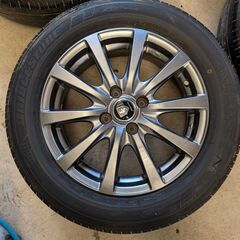 15×6.0J PCD100 4H +45 ユーロスピードG10 タイヤ付きホイール4本セット 185/65R15 （レグノ）付き の画像