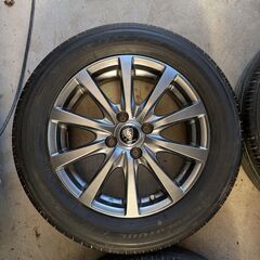 15×6.0J PCD100 4H +45 ユーロスピードG10 タイヤ付きホイール4本セット 185/65R15 （レグノ）付き の画像