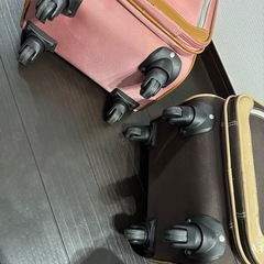 2個セット！キャリーバッグ！ピンクとブラウンの画像