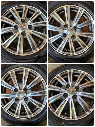 お取引き中⭐️155/65R14?⭐️軽自動車用⭐️スタッドレスアルミ4本セット?ENKEIアルミ×ダンロップウィンターマックス02?