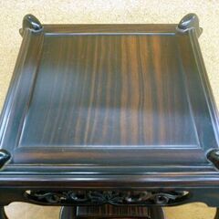 ☆香炉台 花台 アンティーク調 幅280mm 奥行280mm 高さ360mm 飾り棚 猫脚 和モダン サイドテーブル 札幌市 豊平区 平岸店の画像