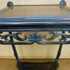 ☆香炉台 花台 アンティーク調 幅280mm 奥行280mm 高さ360mm 飾り棚 猫脚 和モダン サイドテーブル 札幌市 豊平区 平岸店の画像