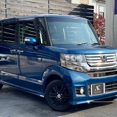安心の総額表示！車検満たん★ホンダN-boxカスタム禁煙車スライドドアBluetoothナビTVエコアイドルetcアルミホイールの画像