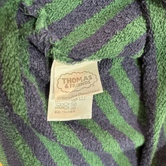 petit mine プティマイン ボーダーカットソー 90 グリーン ネイビー　トーマスコラボの画像