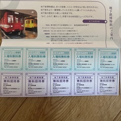 東京メトロ 株主優待の画像