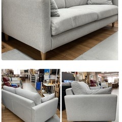 ジモティー限定価格！S190 ⭐ NITORI ニトリ ファブリックソファ グレー 幅183cm USED 綺麗の画像