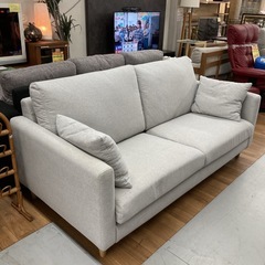 ジモティー限定価格！S190 ⭐ NITORI ニトリ ファブリックソファ グレー 幅183cm USED 綺麗の画像