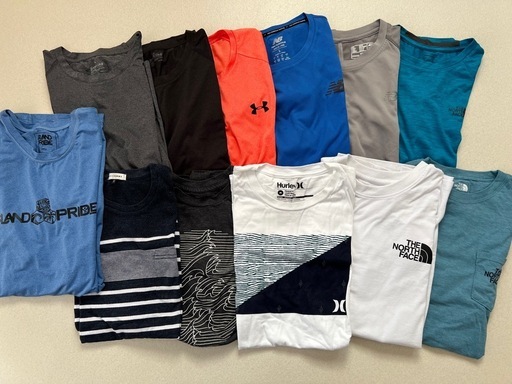 メンズ  アンダーアーマー、NB、ハーレー、THE NORTH FACE Tシャツ＆スポーツウェアなど まとめ売り