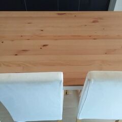 ダイニングテーブル+チェア（2脚）+ベンチ 3点セットですの画像