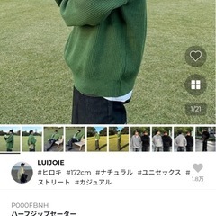 nugu ハーフジップセーターの画像