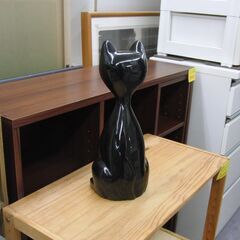 猫 御影石 黒猫 猫の置物 ウェルカムキャット 高さ36cm 縁起物 石像 彫刻 札幌 手稲の画像