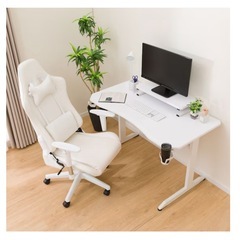 ニトリ　ゲーミングデスク白(GM002 118 WH)の画像