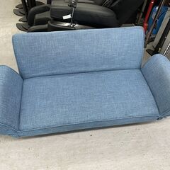 2人掛け リクライニングソファ 幅144cm  ソファベッド ２人掛けソファ ソファ ブルー 青 札幌市手稲区の画像