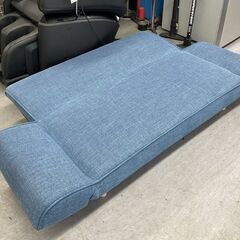 2人掛け リクライニングソファ 幅144cm  ソファベッド ２人掛けソファ ソファ ブルー 青 札幌市手稲区の画像