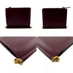 ボッテガヴェネタ BOTTEGAVENETA 二つ折り財布 ソルスティス コンパクトウォレット ボルドーの画像