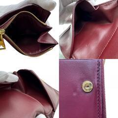 ボッテガヴェネタ BOTTEGAVENETA 二つ折り財布 ソルスティス コンパクトウォレット ボルドーの画像