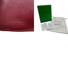 ボッテガヴェネタ BOTTEGAVENETA 二つ折り財布 ソルスティス コンパクトウォレット ボルドーの画像