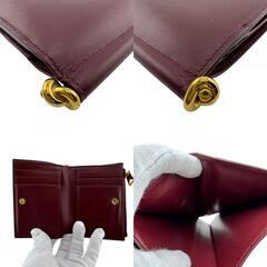 ボッテガヴェネタ BOTTEGAVENETA 二つ折り財布 ソルスティス コンパクトウォレット ボルドーの画像