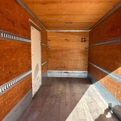 2.2坪/外寸長さ448cm●アルミバン、アルミコンテナ、横ドア故障！ ●バイクガレージ.キャンプ場.離れ.作業場.農漁業倉庫 ●福岡発の画像